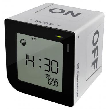 Часы настольные Bresser FlipMe Alarm Clock, серебристые